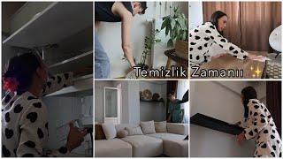 TÜM EVİ TEMİZLİYORUZ | HASTA HASTA TEMİZLİK VLOG 