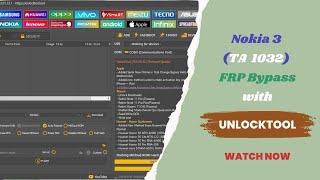 Nokia 3 TA 1032 Frp Bypass by unlock tool