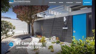 Diamond Heights San Francisco Eichler Tour -listed by Renee Adelmann JUST SOLD: $2,365,000