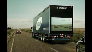 Samsung Safety Truck Has A 'Giant TV' That Allows Drivers To See The Road Ahead Before Overtaking