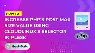 How to Increase PHP's post max size value using CloudLinux's Selector in Plesk | HostiGate