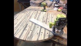 Make a round table top with the router