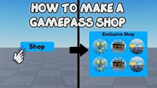 HOW TO MAKE A GAMEPASS SHOP ️ Roblox Studio Tutorial