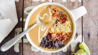 Southwestern Roasted Cauliflower Bisque - No Spoon Necessary