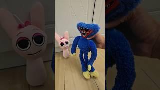 Huggy Wuggy transformed Sprunki Pinki into Horror Pinki  #plush #plushies #sprunki #huggywuggy