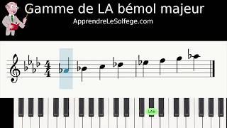 Gamme de LA bémol majeur - apprendre le solfège