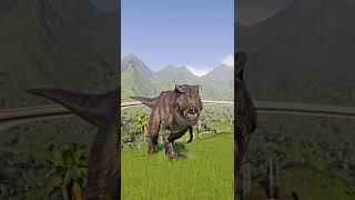 T-REX vs SPINOSAURUS - BATTLE ROYALE and ROAR!  #jurassicworldevolution2 #trex #spinosaurus