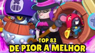 TOP 83 BRAWLERS! TODOS os BRAWLERS do BRAWL STARS de PIOR ATÉ MELHOR! TIER LIST OFICIAL! (V 8.0)