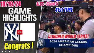 New York Yankees vs Cleveland Guardians [ALCS YANKEES CHAMPS] FULL GAME 5 | MLB Playoffs 2024