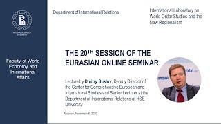 The 20th Session of Eurasian Online Seminar with Dmitry Suslov