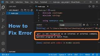 GCC/G++ is not recognized as an internal or external command, operable program or batch file