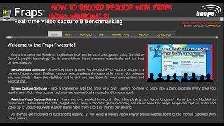 How to record desktop with fraps on windows 8, 8.1