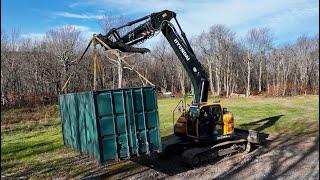 Making a level pad for shipping containers