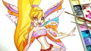 Winx Club рисунок  как рисовать стелла Harmonix 