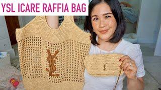 BOUJEE ON A BUDGET -YSL ICARE RAFFIA BEACH BAG | Sam Loves