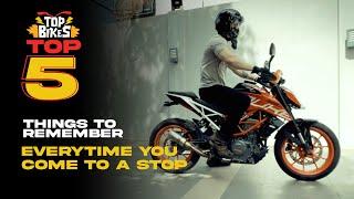 Tips To Stop A Motorcycle Safely On The Road | Ep. 7