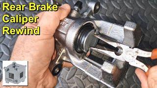 Rear Brake Caliper Piston Rewind - With and Without Special Tools