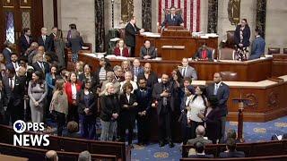 WATCH: House Democrats rally and sing around Rep. Green as he's censured for Trump speech outburst