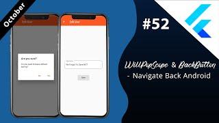 Flutter Tutorial - WillPopScope & BackButton - Navigate Back Android