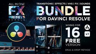 DaVinci Resolve Presets | Transitions, Titles,  Effects, VHS, SFX