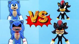 ALL Sonic and Shadow figures. Sculpture timelapse. Scary. Creepypasta | Clay Kamilla Tutorial