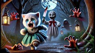 Kitten Chased By Haunted Doll! cat ai, ai stories,ai cat story, cat cute, cute, kitten, kitten,