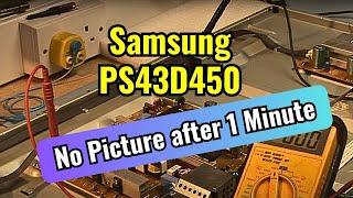 Samsung PS43D450 Picture shuts down after 1 minute bn44-00442b psu type