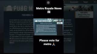 PUBG Metro Royale News‼️