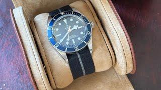 Wristonomy Italian Leather Watch Roll & Tudor Black Bay 58 Blue (M79030B-0003)