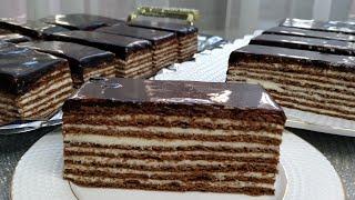 Торт СПАРТАК/Шоколадный Торт/Спартак тортини тайёрлаш/SPARTAK Cake/ Заварной крем/ ГЛАЗУРЬ/ Spartak