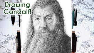 Drawing Gandalf from Lord of the Rings  //  Time Lapse Art