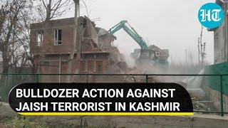 First time in J&K, house of Jaish commander bulldozed by govt in Pulwama | Watch