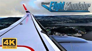 Microsoft Flight Simulator 2020 Smooth Landing In Norway | 4K Graphics