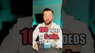 100 Videos in 5 Minuten erstellen #videoserstellen #videobearbeitung #ki #ai #künstlicheintelligenz