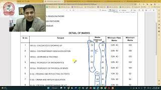 crsu result B.Ed 1st year , RL, Re-Appear, F, Passing Marks, Practical Marks, Theory Marks