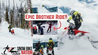 #Whitefish Brothers #Snowbike for their First Time Together!