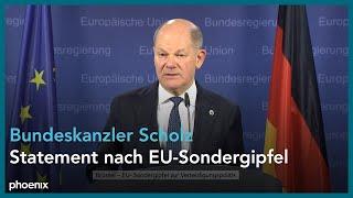 Bundeskanzler Scholz: Statement nach EU-Sondergipfel zur Verteidigungspolitik | 06.03.2025