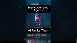 Top 5 Overrated Agents in Valorant! (AI Ranks Them)  #valorant #shorts
