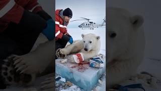 Volunteers saved a polar bear from a deadly net, giving it a second chance at life. #animals