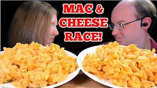 ASMR MAC & CHEESE RACE MUKBANG EATING SOUNDS