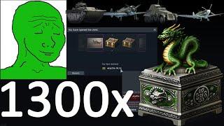 Opening 1300 Dragon Box loot crates War Thunder (78,000,000 SL)