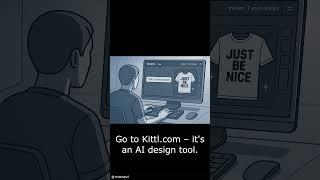 Sell AI T-Shirts with Zero Design Skills (Kittl + Redbubble)  #aimoney #chatgpt #passiveincome