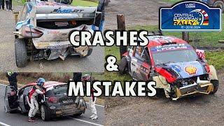 WRC Central European Rally 2024 | Crashes & Mistakes - Highlights