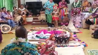 Frankie Boo Samoan Taualuga at her Tongan aunties