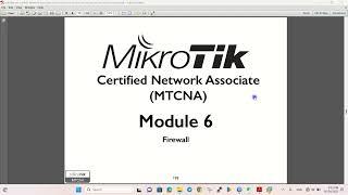 Module 6 Understanding MikroTik RouterOS Firewall