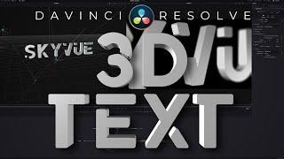 Simple 3D Title In Davinci Resolve 17 Fusion Tutorial