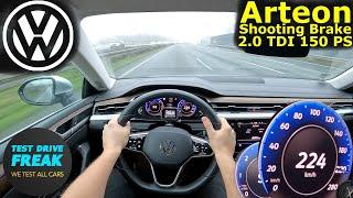 2024 VW Arteon 2.0 TDI Shooting Brake 150 PS  Top Speed POV + Fuel Consumption Test