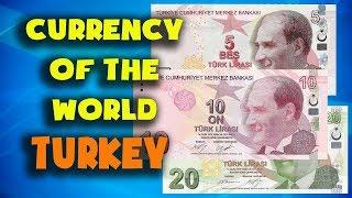 Currency of the world - Turkey. Turkish lira. Turkish banknotes and Turkish coins