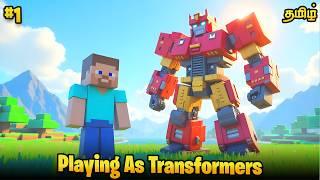 Minecraft Tamil  | But Playing As Transformers   | George Gaming |