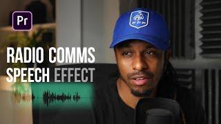 How to create radio communications effect in premiere pro - Tutorial